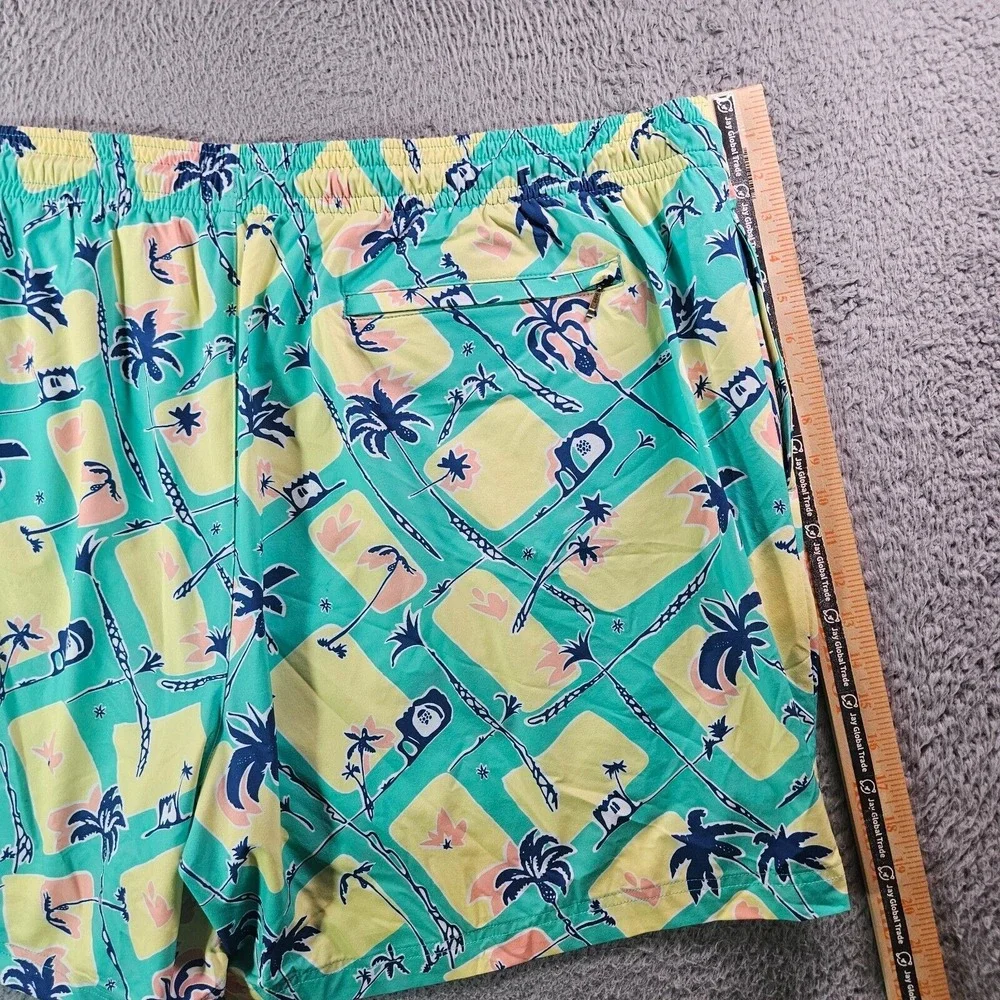 NWT Caribbean Swim Shorts Trunks Men's 3XB Lined Zip Pocket Palm Tree‎ Pineapple